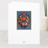 Miniatura del arte persa con escudo de flores y av kaart (Achterkant)