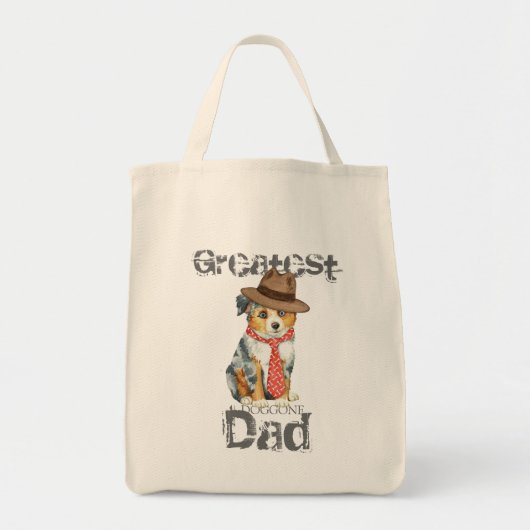 Miniature American Shepherd Dad Tote Bag (Voorkant)