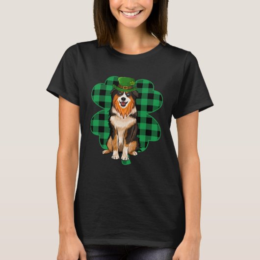 Miniature American Shepherd Leprechaun St Patrick  T-shirt (Voorkant)