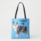 Miniature American Shepherd Rescue Tote Bag (Voorkant)