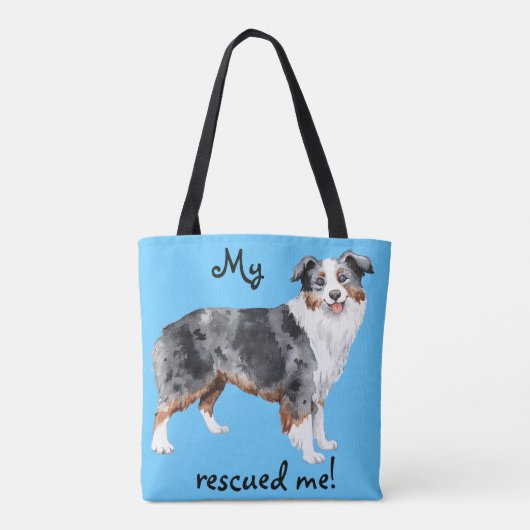 Miniature American Shepherd Rescue Tote Bag (Achterkant)