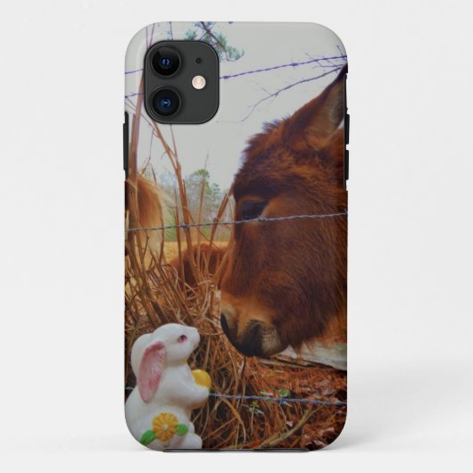 Miniature Brown horse & Easter Bunny Case-Mate iPhone Case (Achterkant)