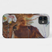 Miniature Brown horse & Easter Bunny Case-Mate iPhone Case (Achterkant (horizontaal))