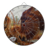 Miniature Brown horse & Easter Bunny Dartbord (Voorkant)