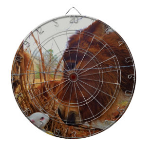 Miniature Brown horse & Easter Bunny Dartbord