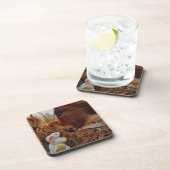 Miniature Brown horse & Easter Bunny Drankjes Onderzetter (Rechterzijde)