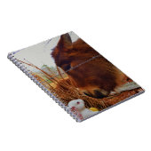 Miniature Brown horse & Easter Bunny Notitieboek (Rechterzijde)