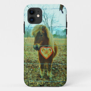 Miniature Brown horse Valentijn Heart Case-Mate iPhone Case