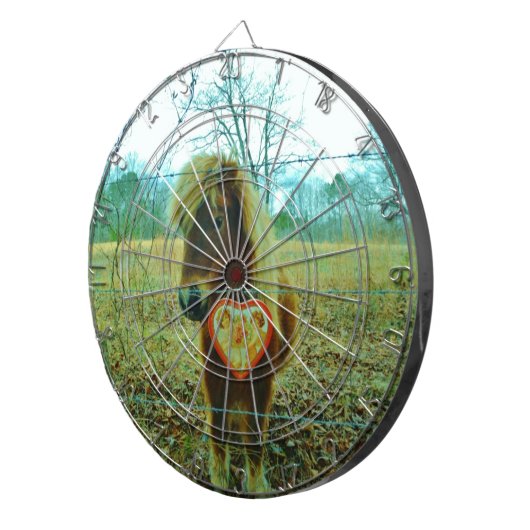 Miniature Brown horse Valentijn Heart Dartbord (Voorkant Rechts)