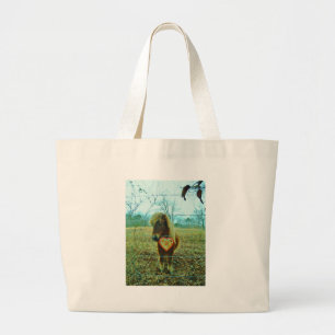 Miniature Brown horse Valentijn Heart Grote Tote Bag