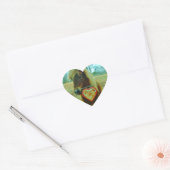 Miniature Brown horse Valentijn Heart Hart Sticker (Envelop)