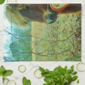 Miniature Brown horse Valentijn Heart Theedoek (Gevouwen)