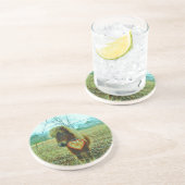 Miniature Brown horse Valentijn Heart Zandsteen Onderzetter (Zijkant)