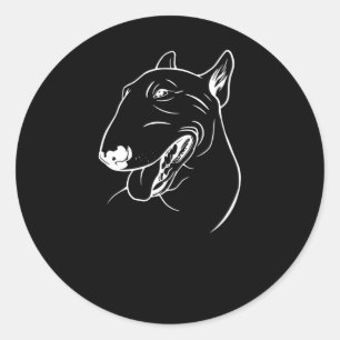 Miniature Bull Terrier Bully Gift Ronde Sticker