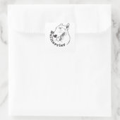 Miniature Bull Terrier Bully Gift Vierkante Sticker (Tas)