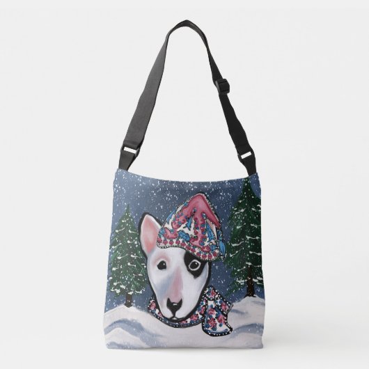 Miniature Bull Terrier Crossbody Tas (Voorkant)