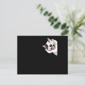 Miniature Bull Terrier Dog Funny Briefkaart (Staand voorkant)