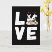 Miniature Bull Terrier Dog Kaart (Gele Bloem)