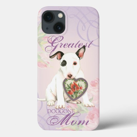 Miniature Bull Terrier Heart Mam Case-Mate iPhone Case (Achterkant)