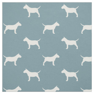 Miniature Bull Terrier Silhouettes MiniBull-honden Stof