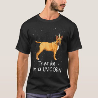 Miniature Bull Terrier Trust me I m A Unicorn Dog T-shirt