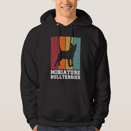 Miniature Bullterrier Vintage Hoodie (Voorkant)