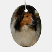 Miniature Collie Ornaemnt Keramisch Ornament (Achterkant)