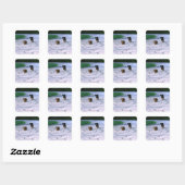 Miniature Dachshund 3 Vierkante Sticker (Vel)