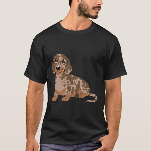 Miniature Dachshund Dapple T-shirt (Voorkant)