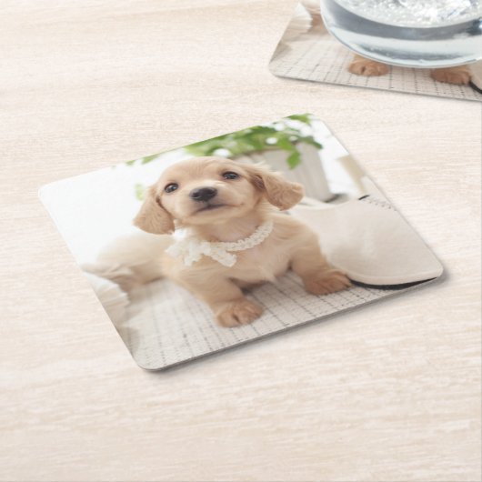 Miniature Dachshund Kartonnen Onderzetters (Schuin)