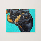 Miniature Dachshund Painting Legpuzzel (Horizontaal)