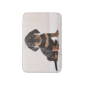 Miniature Dachshund Sitting Badmat (Voorkant Verticaal)