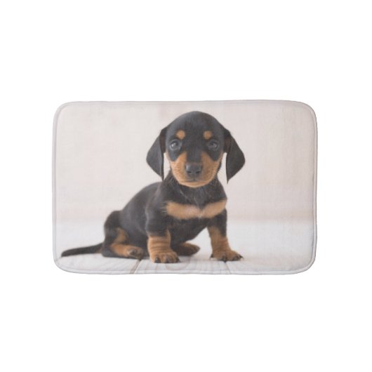 Miniature Dachshund Sitting Badmat (Voorkant)