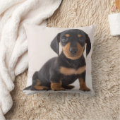 Miniature Dachshund Sitting Kussen (Deken)