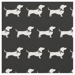 Miniature Dachshund Weiner Dog Silhouette Pet Stof