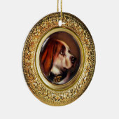 MINIATURE DOG PORTRAITS Bloodhound Keramisch Ornament (Rechts)