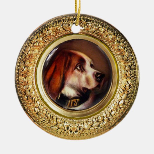 MINIATURE DOG PORTRAITS Bloodhound Keramisch Ornament (Voorkant)
