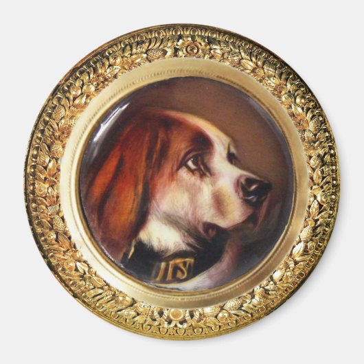 MINIATURE DOG PORTRAITS Bloodhound Magneet (Voorkant)