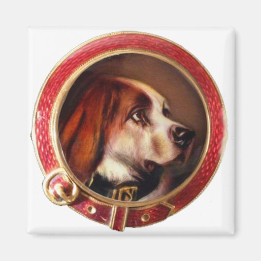 MINIATURE DOG PORTRAITS Bloodhound Magneet (Voorkant)
