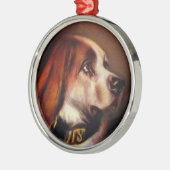 MINIATURE DOG PORTRAITS Bloodhound Metalen Ornament (Links)