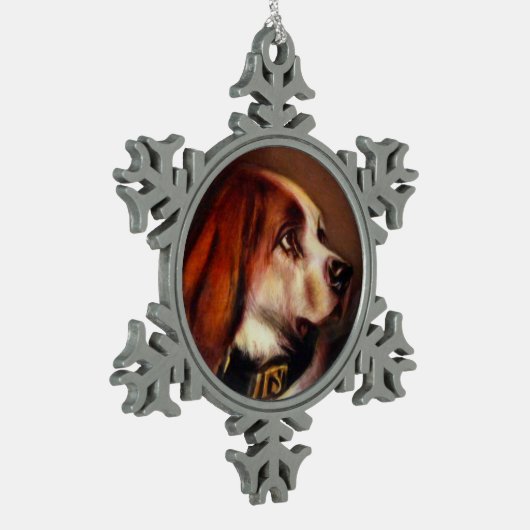 MINIATURE DOG PORTRAITS Bloodhound Tin Sneeuwvlok Ornament (Links)