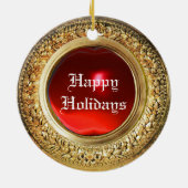 MINIATURE DOG PORTRAITS Bulldog Keramisch Ornament (Achterkant)