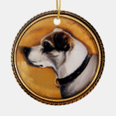 MINIATURE DOG PORTRAITS Fox Terrier Keramisch Ornament (Voorkant)
