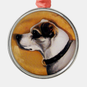 MINIATURE DOG PORTRAITS Fox Terrier Metalen Ornament