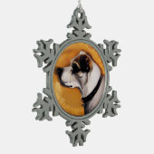 MINIATURE DOG PORTRAITS Fox Terrier Tin Sneeuwvlok Ornament (Links)