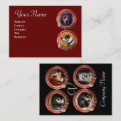MINIATURE DOG PORTRAITS Monogram Veterinair Visitekaartje (Voorkant / Achterkant)