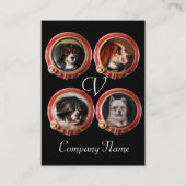 MINIATURE DOG PORTRAITS Monogram Veterinair Visitekaartje (Achterkant)