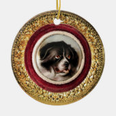 MINIATURE DOG PORTRAITS Newfoundland Keramisch Ornament (Voorkant)