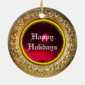 MINIATURE DOG PORTRAITS Newfoundland Keramisch Ornament (Achterkant)