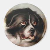 MINIATURE DOG PORTRAITS Newfoundland Magneet (Voorkant)